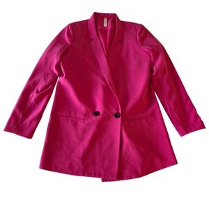 Mural M Double Breasted Blazer Jacket Hot Pink 1297-au